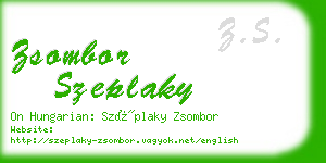 zsombor szeplaky business card